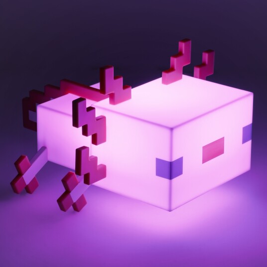 Paladone Axolotl Nattlampe – Minecraft Skrivebordslampe Hvit