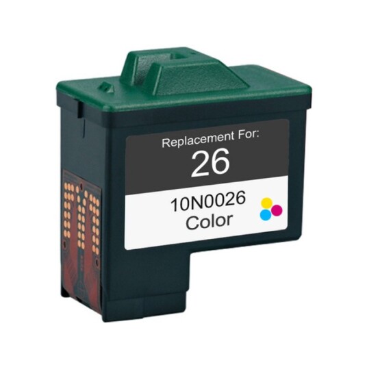 Lexmark 26 blekkpatron - 10N0026 Kompatibel - Svart  3-Farve 10 ml