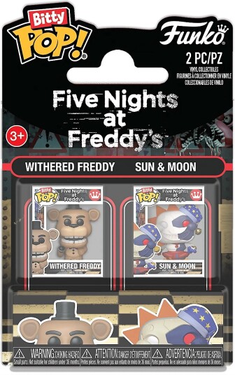 Funko Funko Bitty Pop 2Pk Fnafs2 Freddy & Sun/Moon Multi/patterned ONE SIZE