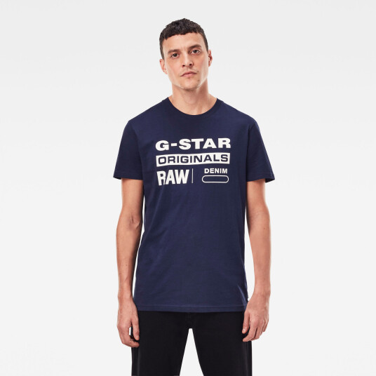G-Star RAW Raw . Graphic T-Shirt - Dark blue - Men XXS Dark blue male