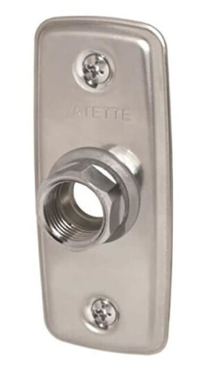 Vatette FG0125153 Veggskive 1-hulls, 16 mm