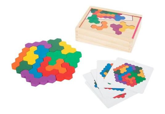 Small Foot Wooden Shape Puzzle Hexagon Tre