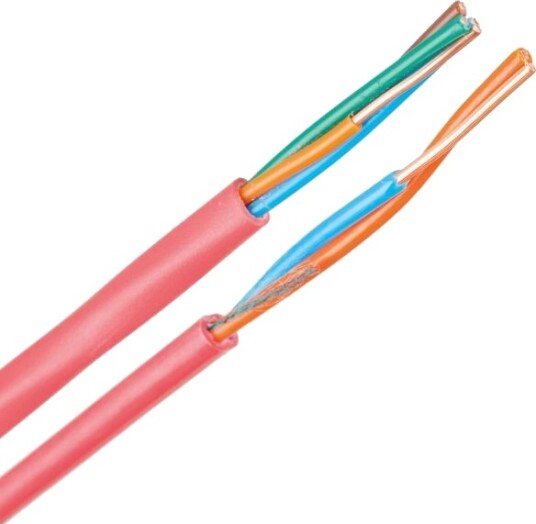 Nexans EQQRB EASY Alarmkabel 4 x 1,0 mm, rød 1 m, kappet