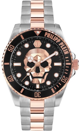 Philipp Plein Herreklokke PWOAA0822 The Skull Sort/Stål Ø44 mm