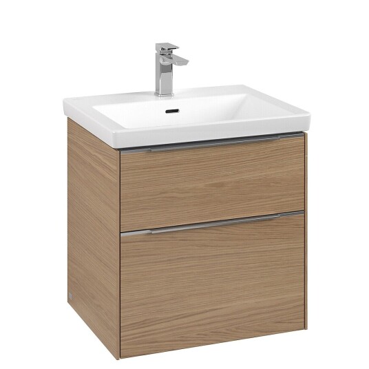 Villeroy & Boch Subway 3.0 Servantskap m/2 skuffer 572x576x478 mm Nordisk Eik Villeroy & Boch Subway 3.0 Servantskap m/2 skuffer 572x576x478 mm Nordisk Eik