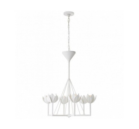 Alberto Small Single Tier Chandelier White Alberto Small Single Tier Chandelier White