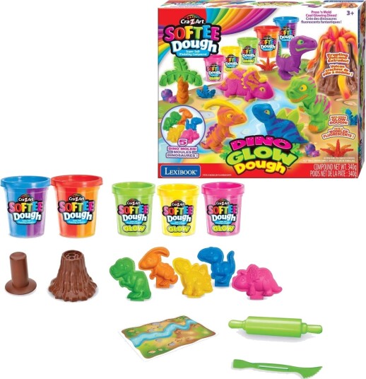 Cra-Z-Art Softee Dough Dino Neon-leiresett CRDOUGH11 Cra-Z-Art Softee Dough Dino Neon-leiresett CRDOUGH11