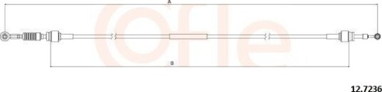 Kabel, girmekanisme COFLE 92.12.7236 Kabel, girmekanisme COFLE 92.12.7236