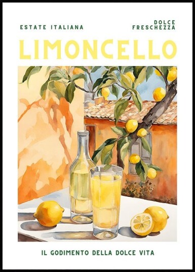 Limoncello Aquarell Fresh Plakat Plakat / 21x30cm Limoncello Aquarell Fresh Plakat Plakat / 21x30cm