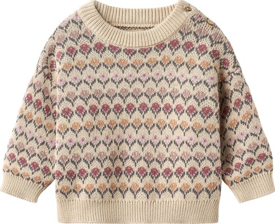Wheat Genser Strikk Harlow Offwhite Wheat 1 år (80) Genser Beige