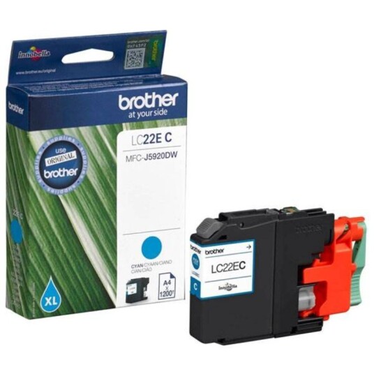 Brother LC22EC blekkpatron - Original - Cyan 1200 sider Brother LC22EC blekkpatron - Original - Cyan 1200 sider
