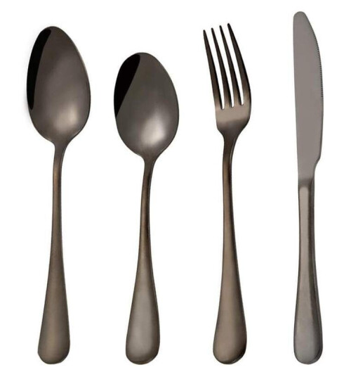Bestikksett i Rustfritt Stål, 4 deler - Svart Bestikksett i Rustfritt Stål, 4 deler - Svart