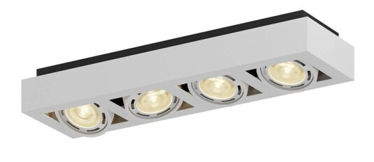 Arcchio LED-takspot Ronka, 4 lyskilder, lang, hvit