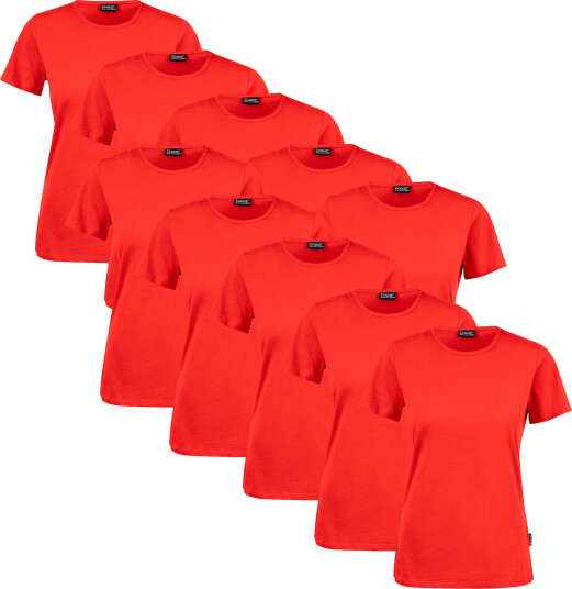 Clique T skjorte Dame 10 pakning Rød Clique T skjorte Dame 10 pakning Rød