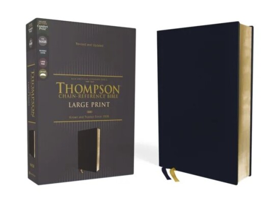 Nasb, Thompson Chain-Reference Bible, Large Print, Leathersoft, Navy, 1995 Text, Red Letter, Comfort Nasb, Thompson Chain-Reference Bible, Large Print, Leathersoft, Navy, 1995 Text, Red Letter, Comfort