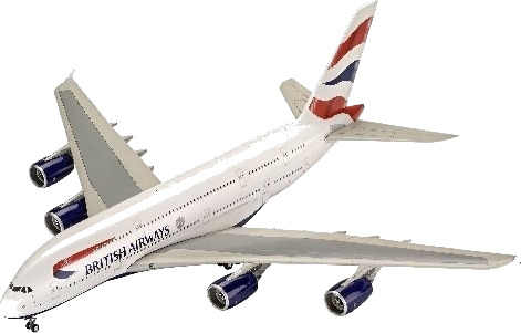 Revell A380-800 Modellfly British Airways 1:144 Monteringssett