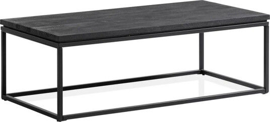 Sofabord Wohnling massivt tre, klassisk metallramme, moderne stil 120x60x40 cm - 120x60x40 cm