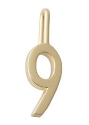 Design Letters Lucky Numbers 10 mm Gold 0-9 No. 009