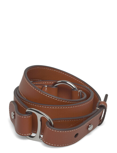 Lauren Ralph Lauren Equestrian D-Ring Leather Belt - Brown - M