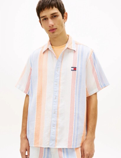 Tommy Jeans Tjm Rlx Stripe Ss Shirt Ext Multi/patterned S