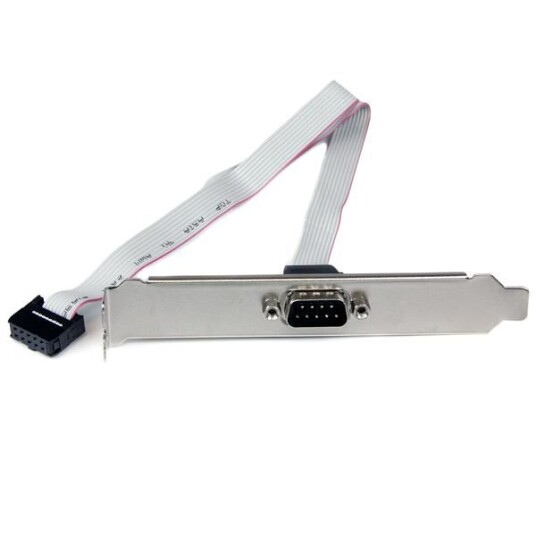 STARTECH 40cm 9 Pin Serial Male to 10 Pin Motherboard Header Slot Plate
