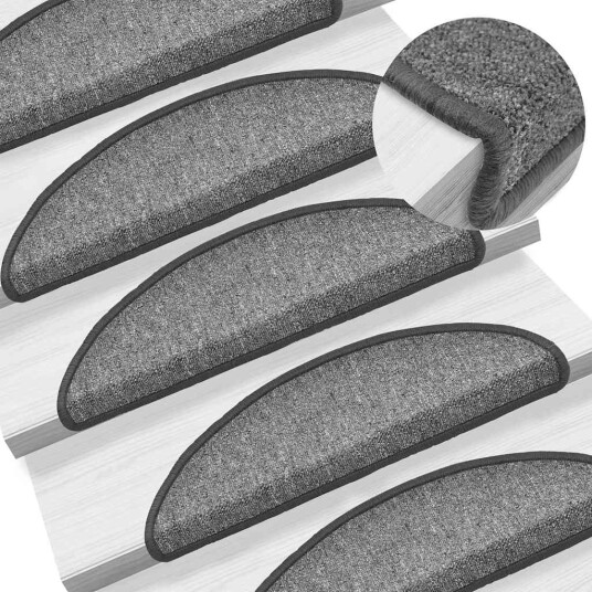  Trappematter 30 stk mørkegrå 56x17x3 cm 8721288458537