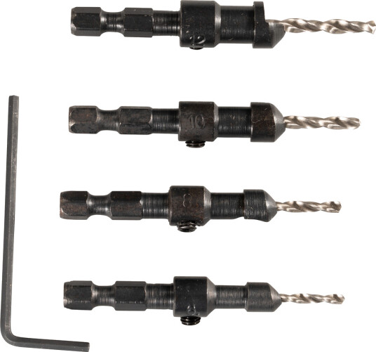 Makita D-73455 Boresett for Tre med 4 stk Forsenkere Makita D-73455 Boresett for Tre med 4 stk Forsenkere