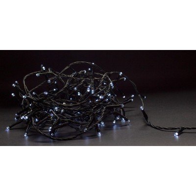 14 meter utendørs LED julelysslynge IP44 230V 180 LED kald hvit
