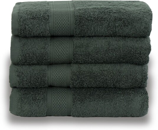 Borg Living Håndkle egyptisk bomull - 50x100cm - Mørkegrønn - Luksus håndklær fra By Borg