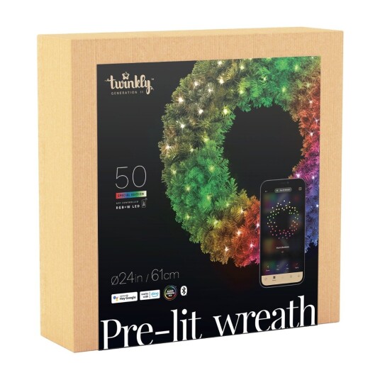 Twinkly TWR050SPP-BEU WiFi Krans RGB+W 50 LED Twinkly TWR050SPP-BEU WiFi Krans RGB+W 50 LED