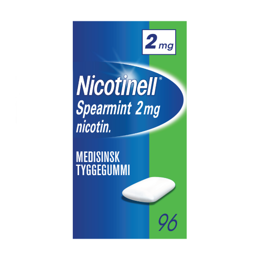 Nicotinell 2 mg tyggegummi Spearmint 96 stk.