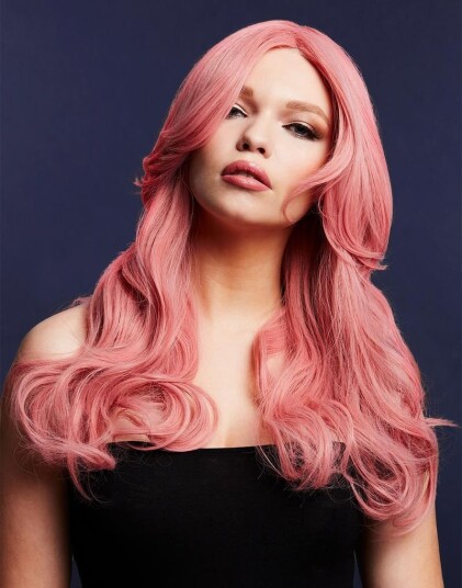 Nicole Deluxe Wig Kan Styles! Askerosa Parykk med Bølger Nicole Deluxe Wig Kan Styles! Askerosa Parykk med Bølger