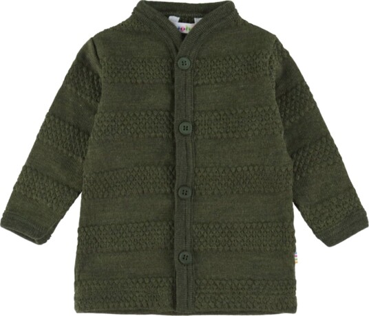 Joha Cardigan Strikk Ull Mose Grønn Joha 100 Cardigan