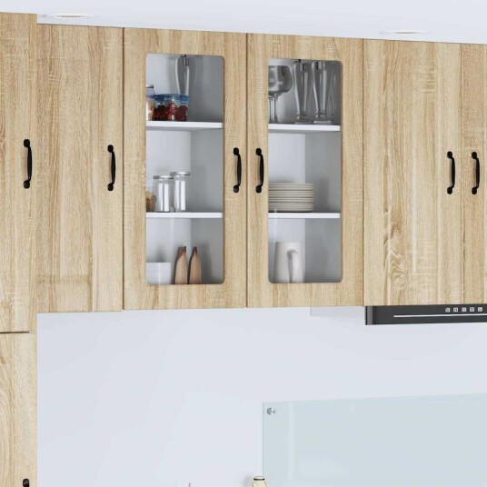  Kjøkkenskap 2 pcs Sonoma eik 40 x 31 x 80 cm Konstruert tre