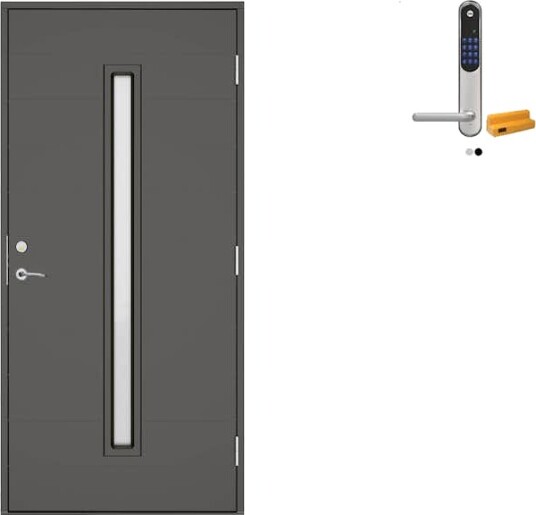 Ytterdør Swedoor Clever-Line+ Mols med Yale Doorman Classic Home