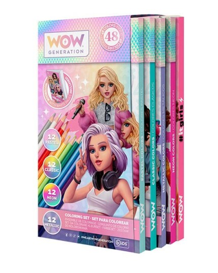WOW Generation 48 Coloured Pencils With Notebook WOW00044-053