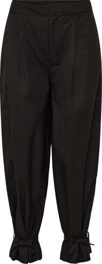 Mango Baggy Trousers With Ties - DARK BROWN - 34