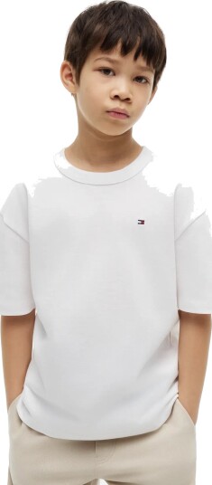 Tommy Hilfiger Script Graphic T Shirt Ss White 128 Tommy Hilfiger Script Graphic T Shirt Ss White 128