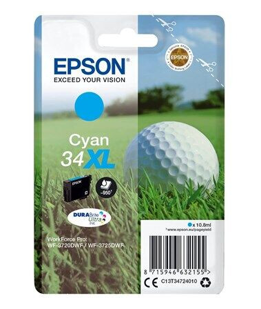 Epson 34XL - XL - cyan - original - blækpatron - Blekkpatron Blå