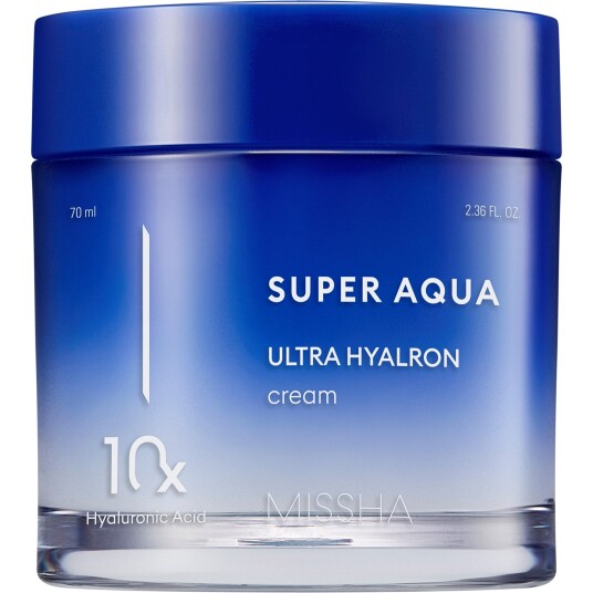 MISSHA Super Aqua Ultra Hyalron Fuktighetskrem 70 ml for Tørr og Sensitiv Hud MISSHA Super Aqua Ultra Hyalron Fuktighetskrem 70 ml for Tørr og Sensitiv Hud