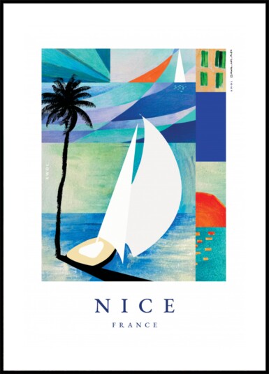 Summer Sailboat Beach Plakat / 30x40