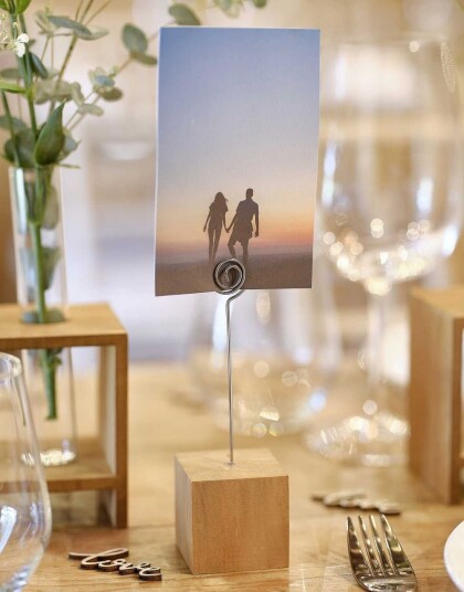 Ginger Ray 4 stk Treklosser med Holder til Bilder og Bordkort Rustic Country ROM 206