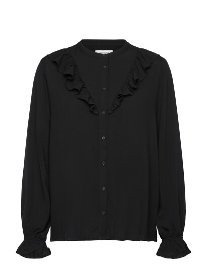 Rosemunde Rwelif Ls Frill Shirt - Black - 34