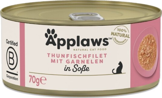 Applaws Cat I Saus Tunfiskfilet Med Reker 12 X 70 G