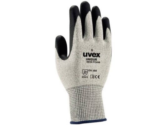 Uvex Unidur 6659 Foam Sort Grå Voksen Hankjønn Polyethylen Fiber Polyamid