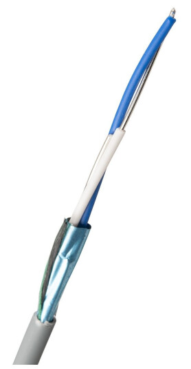 Nexans ELEQB Telekabel 2x0,8 mm grå 1 m kappet Stikkontakter & kabler