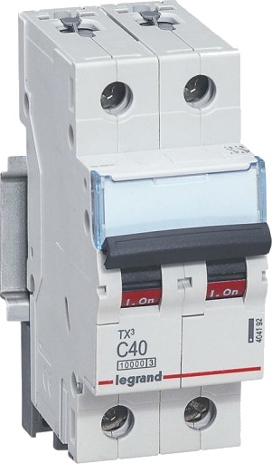 Legrand 5 stk TX³ MCB automatsikring C40 1P+N 2M 10/10kA