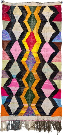 Marokkansk Boucherouite teppe 150 x 305 cm Størrelse: 150 x 305 cm