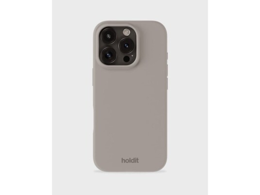 Holdit Silicone Etui Apple Iphone 16 Pro Max 17,5 Cm 6.9" Taupe / Brun