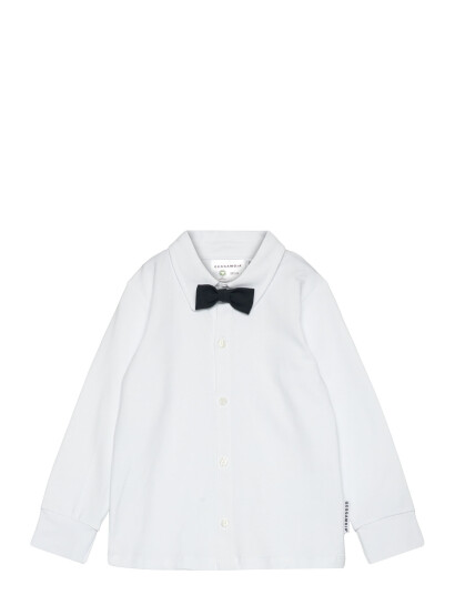 Geggamoja Shirt Bow White White 146/152